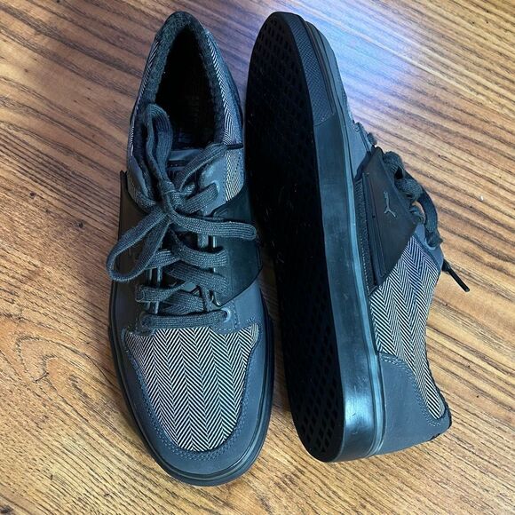 Puma Black & Gray Houndstooth El Ace Lightweight Sneakers Mens Sz9 - Picture 5 of 10